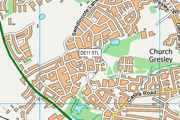 DE11 9TL map - OS VectorMap District (Ordnance Survey)