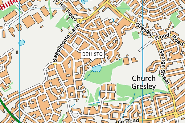 DE11 9TQ map - OS VectorMap District (Ordnance Survey)