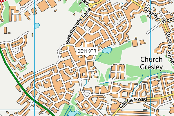 DE11 9TR map - OS VectorMap District (Ordnance Survey)