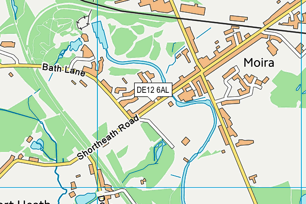 DE12 6AL map - OS VectorMap District (Ordnance Survey)