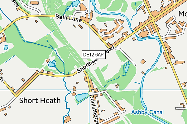 DE12 6AP map - OS VectorMap District (Ordnance Survey)