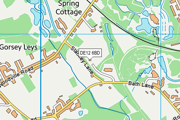 DE12 6BD map - OS VectorMap District (Ordnance Survey)