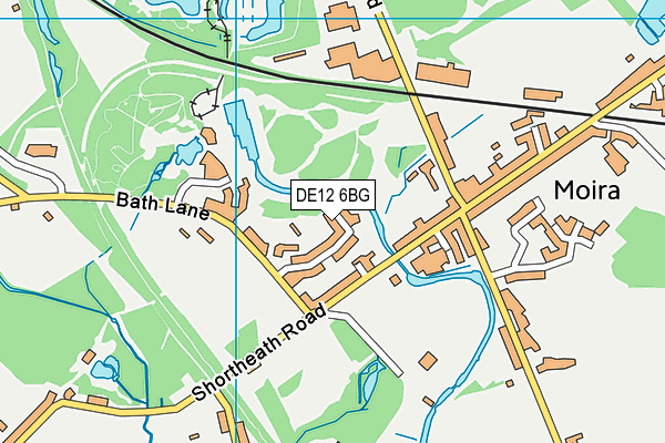 DE12 6BG map - OS VectorMap District (Ordnance Survey)
