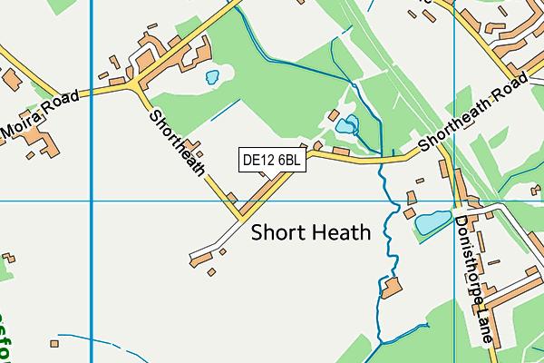 DE12 6BL map - OS VectorMap District (Ordnance Survey)