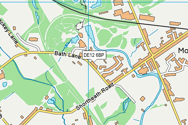 DE12 6BP map - OS VectorMap District (Ordnance Survey)
