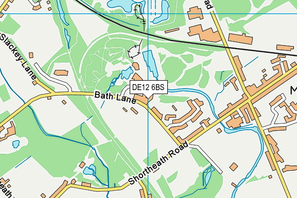 DE12 6BS map - OS VectorMap District (Ordnance Survey)