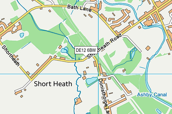 DE12 6BW map - OS VectorMap District (Ordnance Survey)