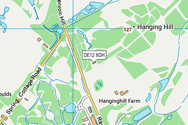 DE12 6DH map - OS VectorMap District (Ordnance Survey)