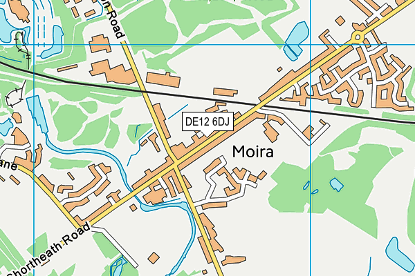 Moira United Football Club map (DE12 6DJ) - OS VectorMap District (Ordnance Survey)