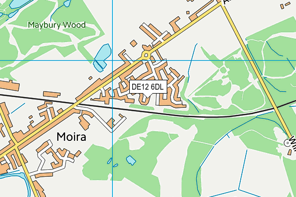 DE12 6DL map - OS VectorMap District (Ordnance Survey)