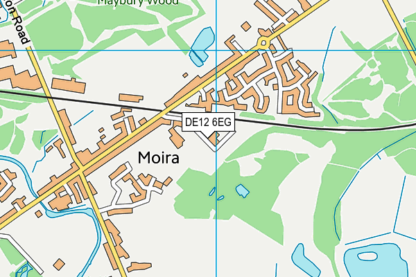 DE12 6EG map - OS VectorMap District (Ordnance Survey)
