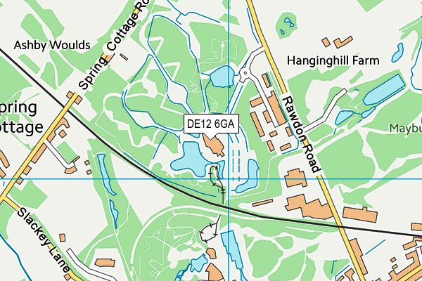 DE12 6GA map - OS VectorMap District (Ordnance Survey)