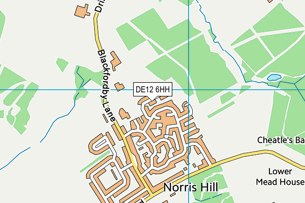 DE12 6HH map - OS VectorMap District (Ordnance Survey)