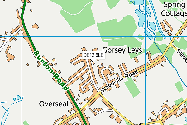 DE12 6LE map - OS VectorMap District (Ordnance Survey)