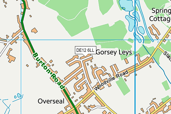 DE12 6LL map - OS VectorMap District (Ordnance Survey)