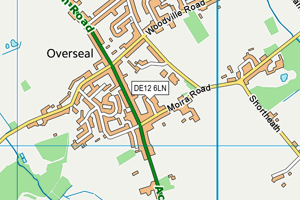 DE12 6LN map - OS VectorMap District (Ordnance Survey)