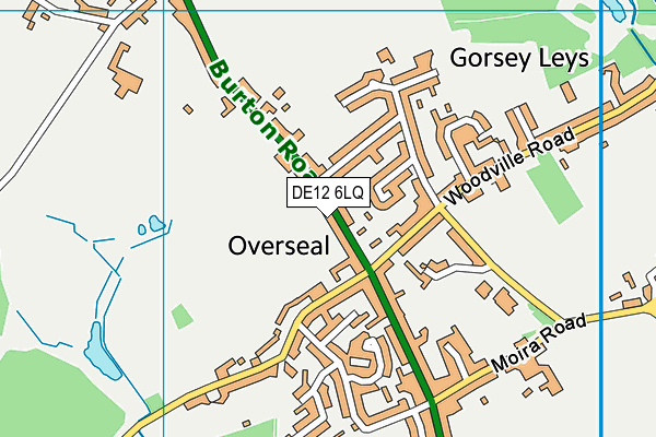 DE12 6LQ map - OS VectorMap District (Ordnance Survey)