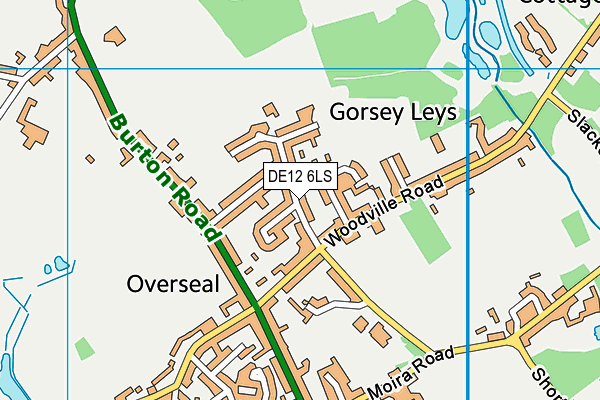 DE12 6LS map - OS VectorMap District (Ordnance Survey)
