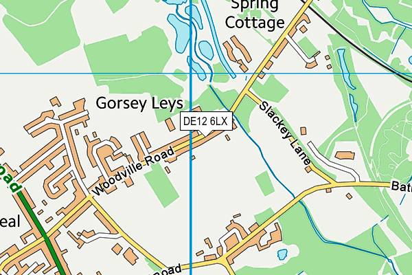 DE12 6LX map - OS VectorMap District (Ordnance Survey)