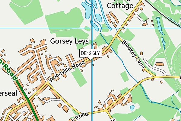 DE12 6LY map - OS VectorMap District (Ordnance Survey)