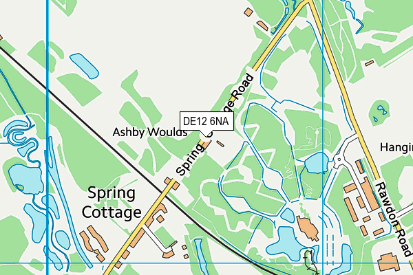 DE12 6NA map - OS VectorMap District (Ordnance Survey)