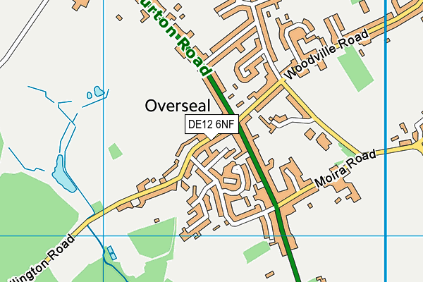 DE12 6NF map - OS VectorMap District (Ordnance Survey)