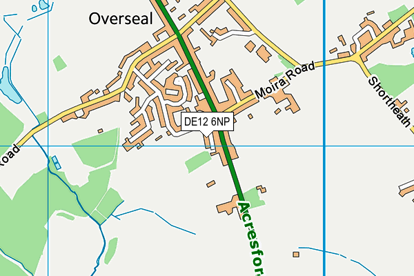 DE12 6NP map - OS VectorMap District (Ordnance Survey)