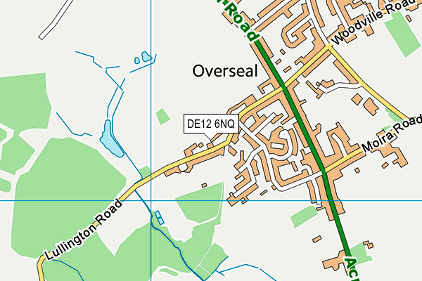 DE12 6NQ map - OS VectorMap District (Ordnance Survey)