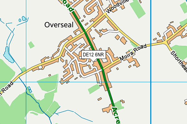 DE12 6NR map - OS VectorMap District (Ordnance Survey)