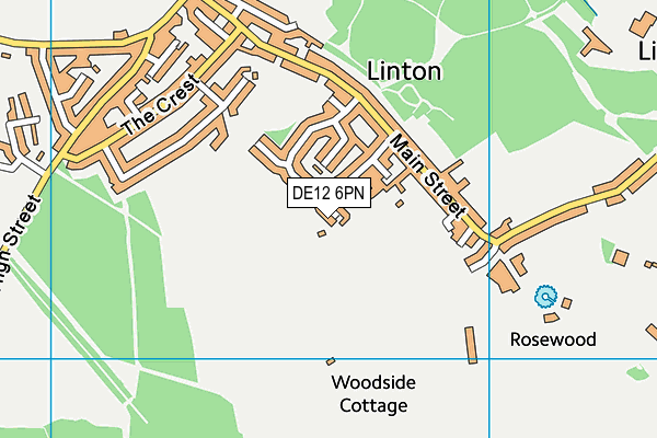 DE12 6PN map - OS VectorMap District (Ordnance Survey)