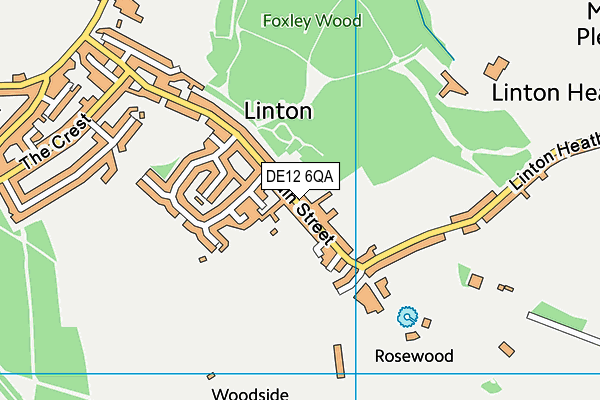 Linton Primary School map (DE12 6QA) - OS VectorMap District (Ordnance Survey)