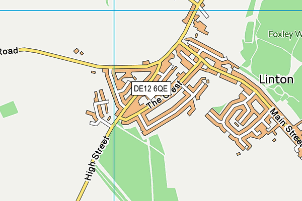 DE12 6QE map - OS VectorMap District (Ordnance Survey)