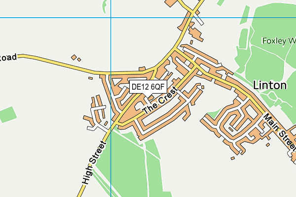 DE12 6QF map - OS VectorMap District (Ordnance Survey)