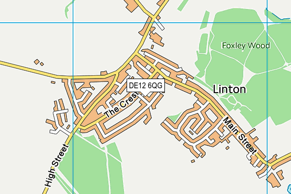 DE12 6QG map - OS VectorMap District (Ordnance Survey)