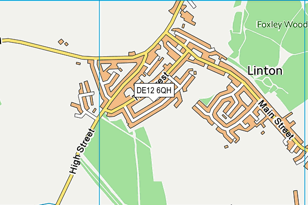 DE12 6QH map - OS VectorMap District (Ordnance Survey)