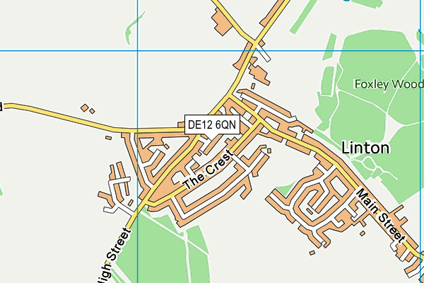 DE12 6QN map - OS VectorMap District (Ordnance Survey)