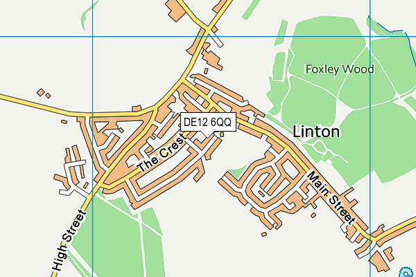 DE12 6QQ map - OS VectorMap District (Ordnance Survey)