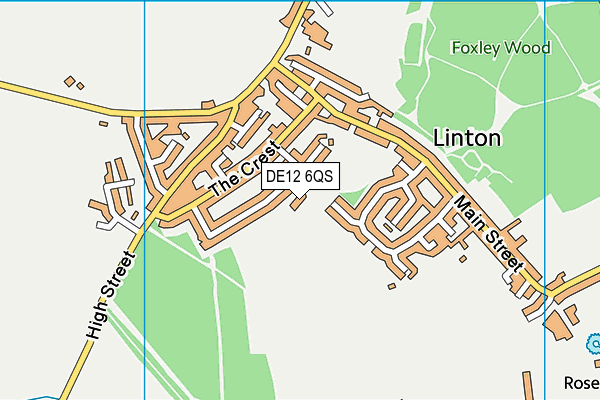 DE12 6QS map - OS VectorMap District (Ordnance Survey)