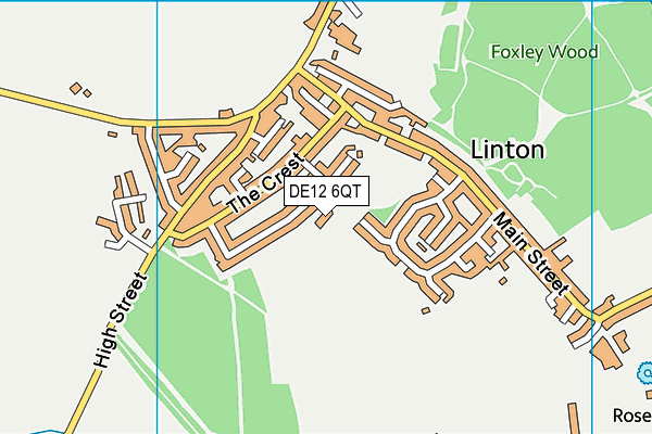DE12 6QT map - OS VectorMap District (Ordnance Survey)