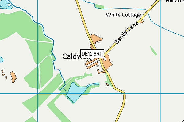 DE12 6RT map - OS VectorMap District (Ordnance Survey)
