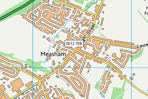 DE12 7EB map - OS VectorMap District (Ordnance Survey)