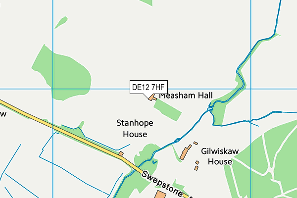 DE12 7HF map - OS VectorMap District (Ordnance Survey)