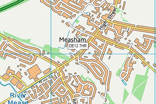Measham Community And Recreation Centre map (DE12 7HR) - OS VectorMap District (Ordnance Survey)