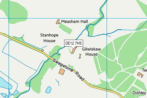 DE12 7HS map - OS VectorMap District (Ordnance Survey)