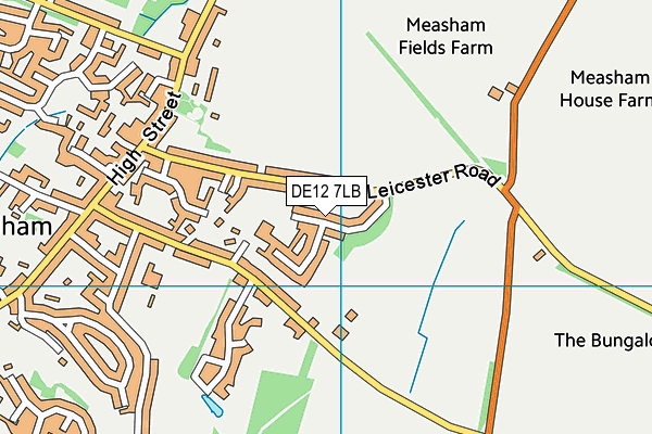 DE12 7LB map - OS VectorMap District (Ordnance Survey)