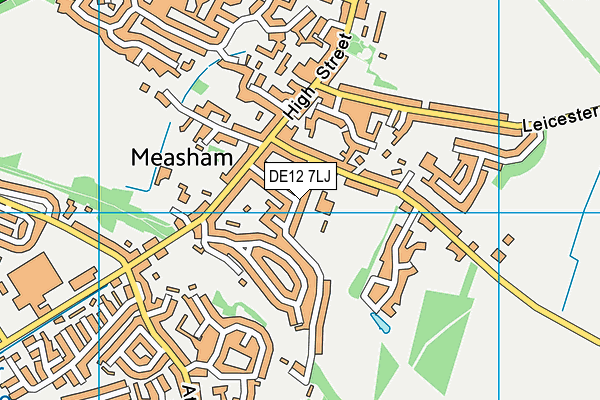 DE12 7LJ map - OS VectorMap District (Ordnance Survey)