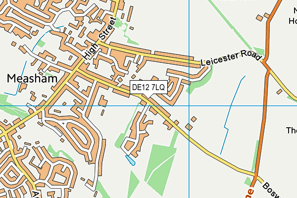 DE12 7LQ map - OS VectorMap District (Ordnance Survey)