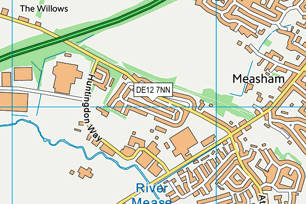 DE12 7NN map - OS VectorMap District (Ordnance Survey)