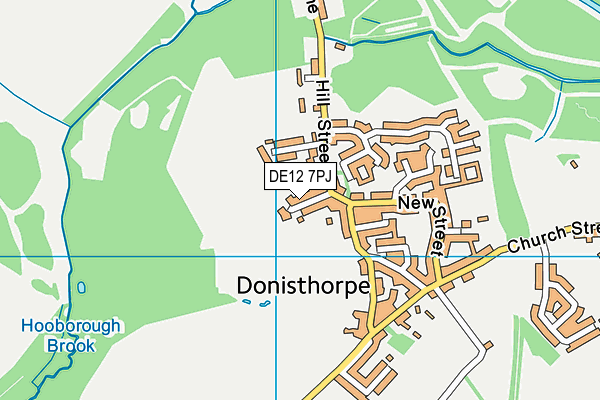 DE12 7PJ map - OS VectorMap District (Ordnance Survey)
