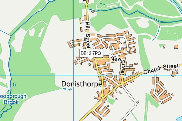 DE12 7PQ map - OS VectorMap District (Ordnance Survey)